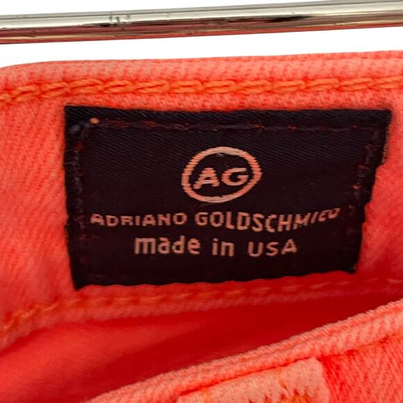 AG Adriano Goldschmied Stevie Ankle Slim Straight Leg Jeans Orange 26R - Picture 5 of 9